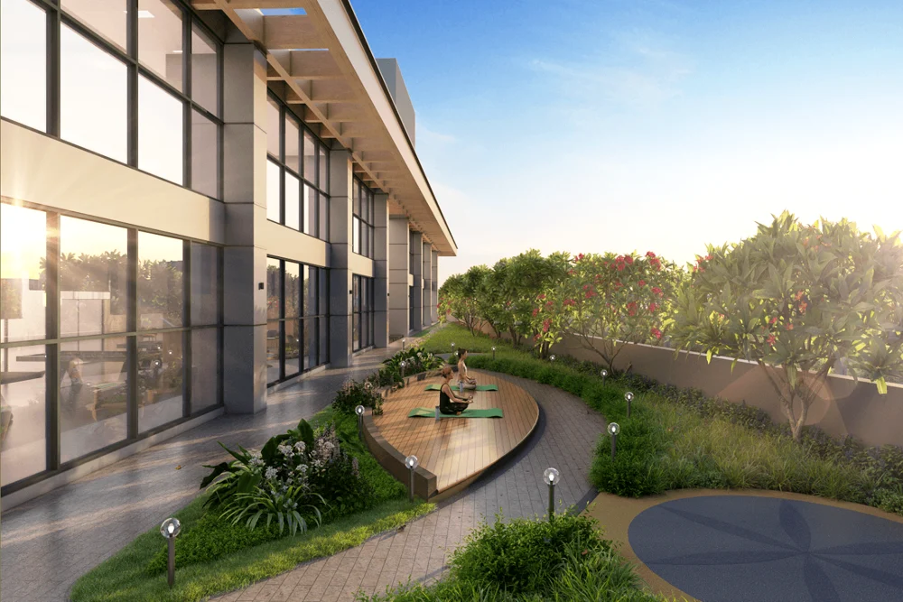 View of a bright and modern living room